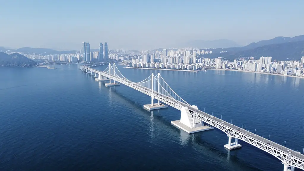 Ponte Gwangan sobre o mar de Busan
